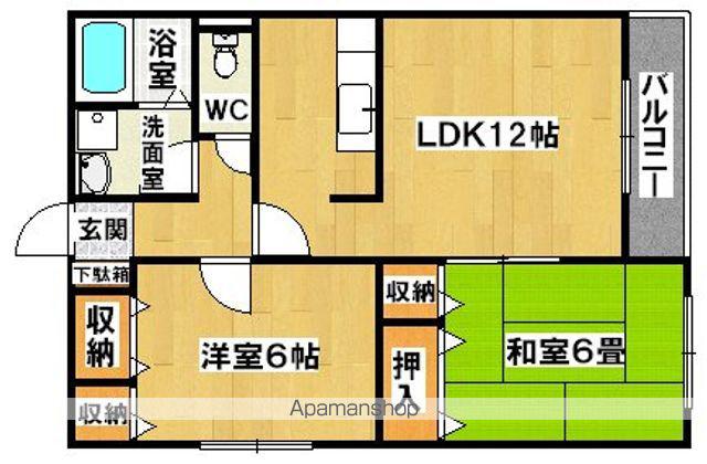 メゾン・ディ・ジェーム 北棟(2LDK/1階)の間取り写真