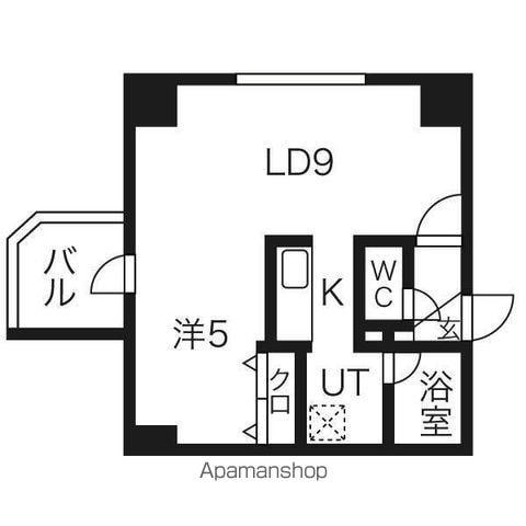 パークヒルズイースト23B(1LDK/7階)の間取り写真