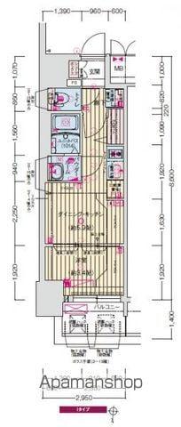 プレサンスジェネ新栄町駅前 葵(1DK/9階)の間取り写真