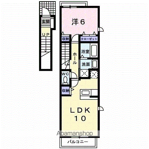 プリート・アルド-レ(1LDK/2階)の間取り写真