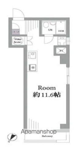 ペガサスマンション若松町(ワンルーム/6階)の間取り写真