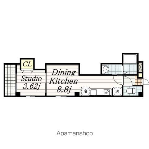 PRESENT A TOI(1DK/2階)の間取り写真