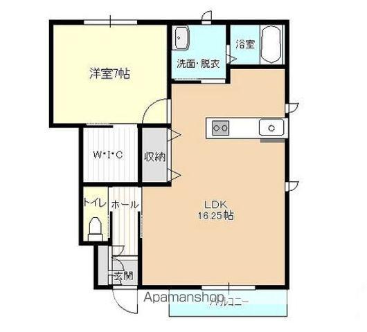 ベルハイム(1LDK/1階)の間取り写真