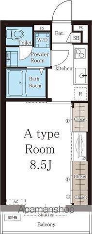 リブリ・サンフラワー14(1K/1階)の間取り写真