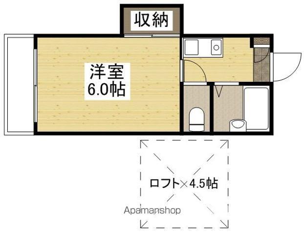 エクセルハイム高柳東(1K/2階)の間取り写真