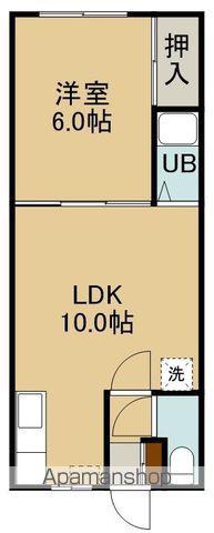 ルーベデンス川原壱号館(1LDK/2階)の間取り写真