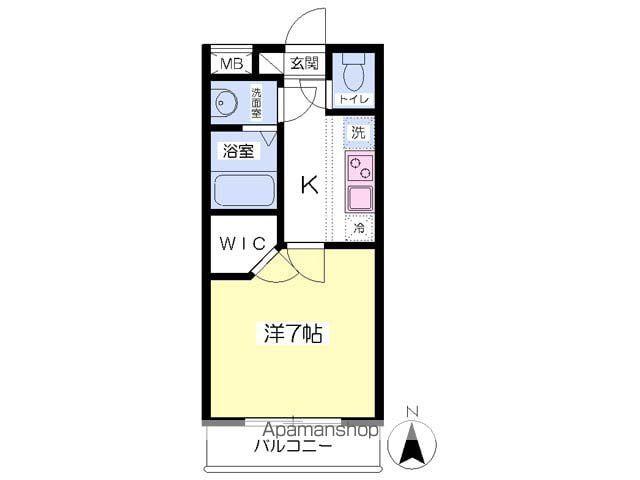 O-HOUSE(1K/2階)の間取り写真