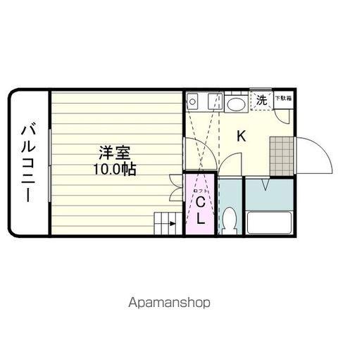 フェアリー桜ヶ丘(1K/2階)の間取り写真