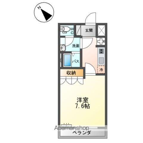 ブラビッシモ(1K/2階)の間取り写真