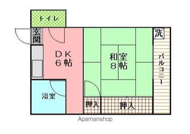 サンコーポ新屋敷(1DK/3階)の間取り写真