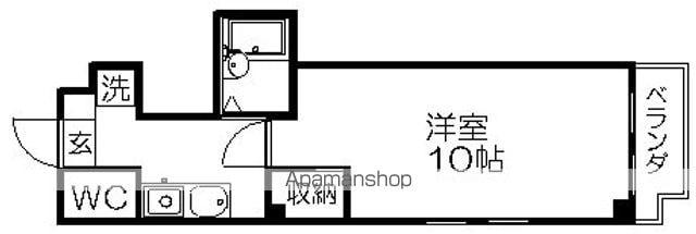 AMPLEUR(1K/4階)の間取り写真