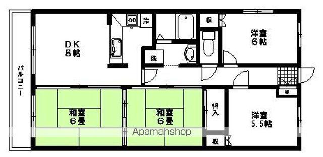 菅原レジデンスⅡ(4DK/1階)の間取り写真