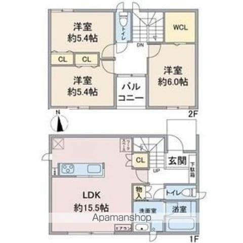 ガイドウエイ志段味 砂田橋駅 バス乗車時間:17分 吉根バス停で下車 徒歩5分 2階建 築1年(3LDK)の間取り写真