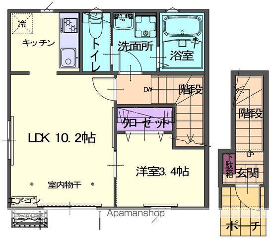 CASA BLOMMAⅡ(1LDK/2階)の間取り写真