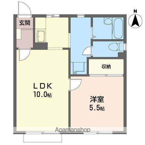 フレグランスK(1LDK/1階)の間取り写真
