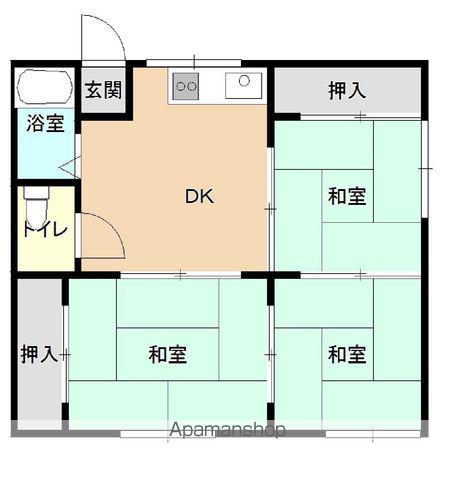 コーポアイ(3DK/1階)の間取り写真