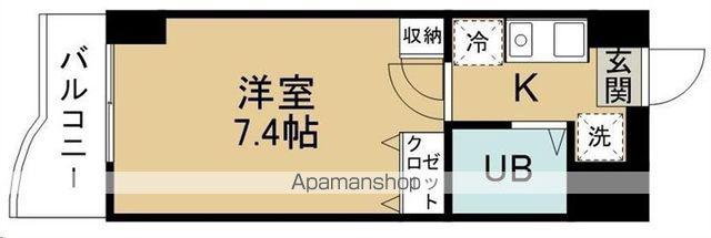 ランドマーク支倉(1K/9階)の間取り写真