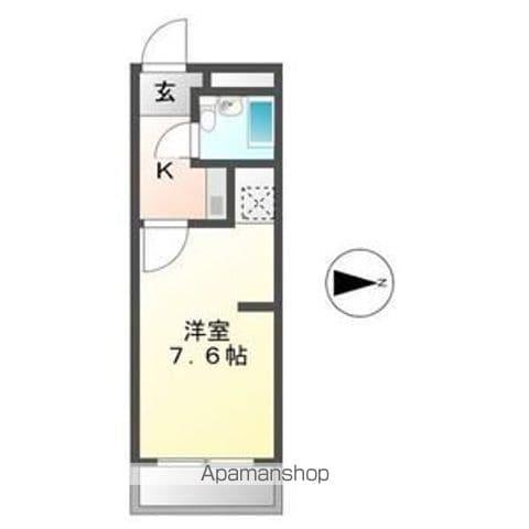 CASA月ノ会(1K/3階)の間取り写真