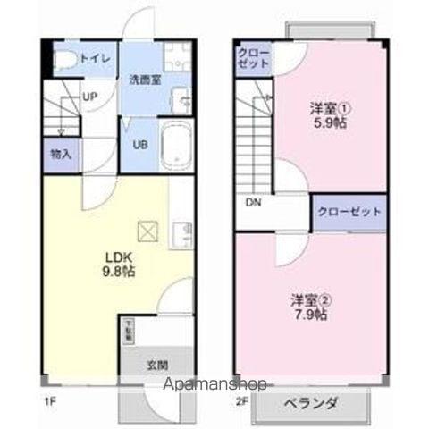 ドミール畑道(2LDK)の間取り写真