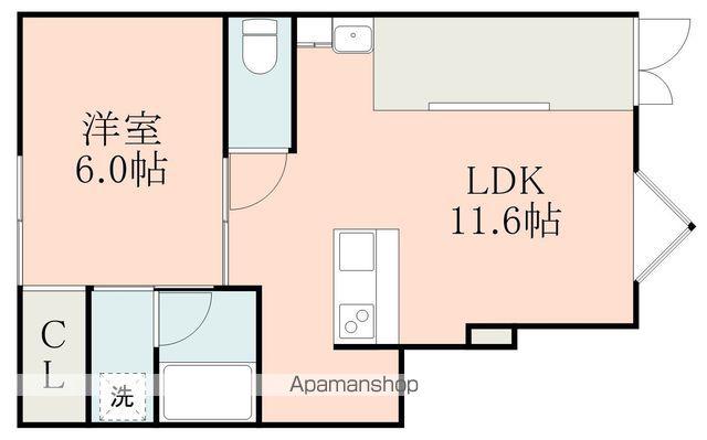 YOSHITOMI BASE(1LDK/1階)の間取り写真