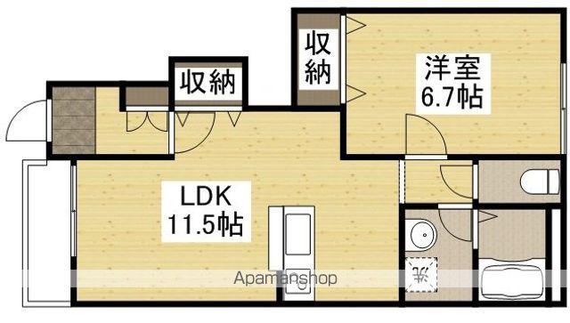 ココットⅡ(1LDK/1階)の間取り写真