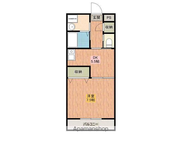 パークサイドコート(1DK/3階)の間取り写真