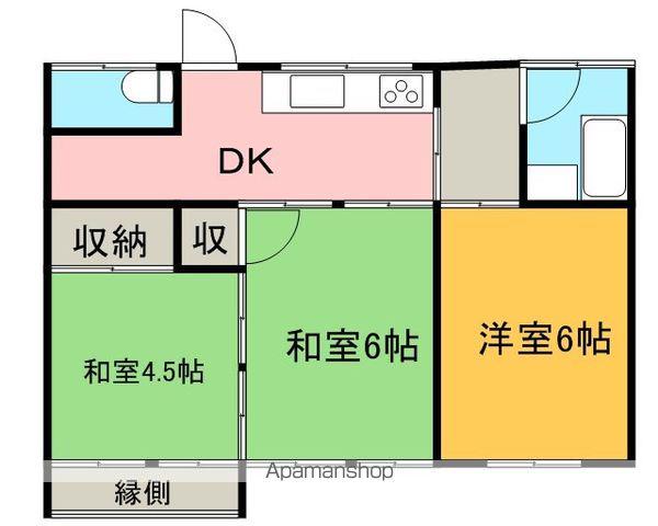 大盛アパート(3K/1階)の間取り写真