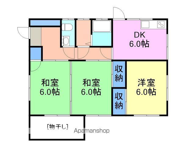 山陽本線 通津駅 徒歩6分 1階建 築54年(2DK)の間取り写真