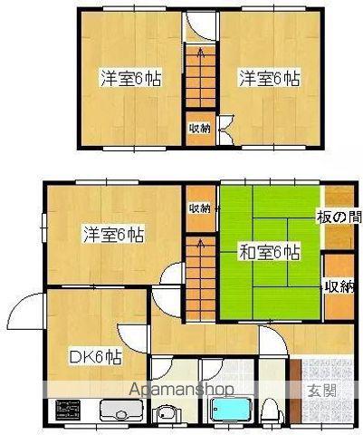 高松琴平電鉄琴平線 空港通り駅 徒歩36分 2階建 築43年(4DK)の間取り写真