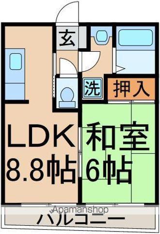 リサージュ牛浜(1LDK/5階)の間取り写真