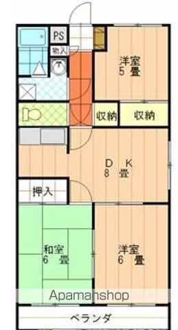 クレール(3DK/3階)の間取り写真