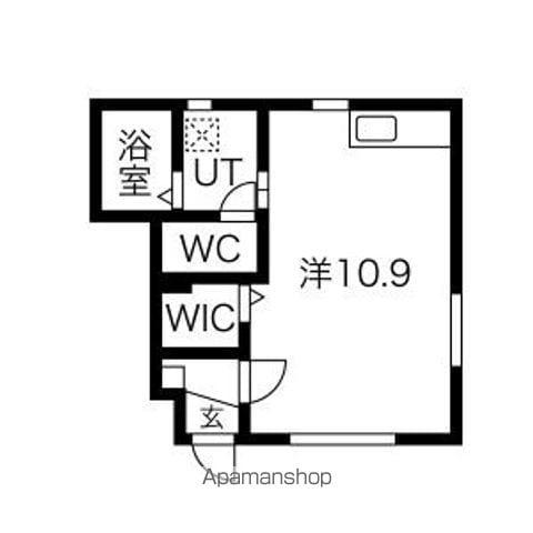 AURORA HR(ワンルーム/1階)の間取り写真