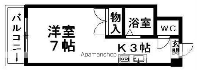 石丸ビル(ワンルーム/3階)の間取り写真