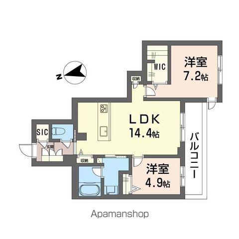 グリナージュ パーク(2LDK/3階)の間取り写真