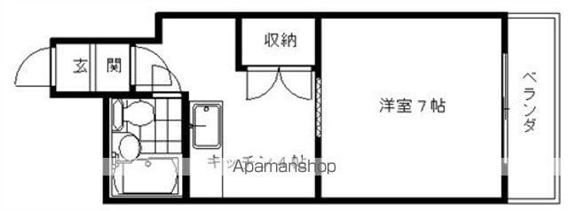 クローバーズマンション ウエスト5(1K/1階)の間取り写真