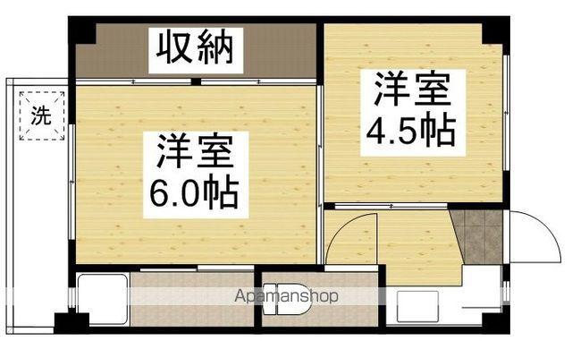 ソラーナ川辺Ⅱ(2K/4階)の間取り写真