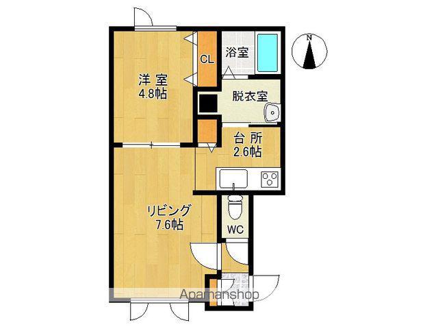リブレⅣ(1LDK/2階)の間取り写真