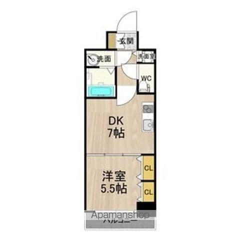 PHOENIX難波イースト(1DK/8階)の間取り写真