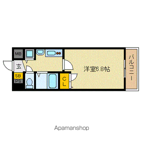 プレサンス千種駅前ネオステージ(1K/6階)の間取り写真