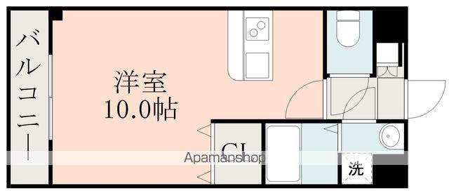 ヒルサイドガーデンⅡ(ワンルーム/2階)の間取り写真