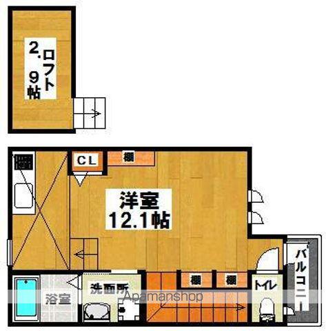 あんしん南庄町(ワンルーム/2階)の間取り写真