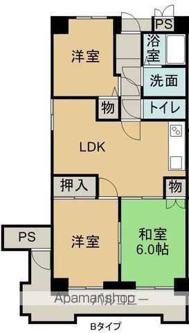 ニューオーヨシ ステートリー・マンション(3LDK/7階)の間取り写真