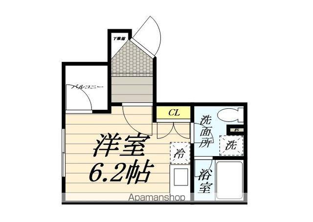 VERXEED STAIR(ワンルーム/2階)の間取り写真