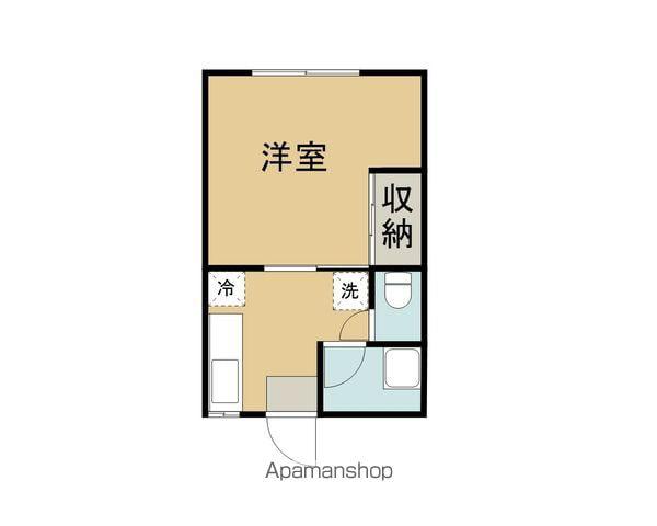 コーポライオンズ(1K/1階)の間取り写真