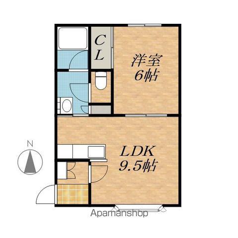 HOUSE HORIZON3(1LDK/1階)の間取り写真