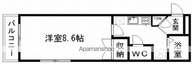コート本荘(1K/3階)の間取り写真