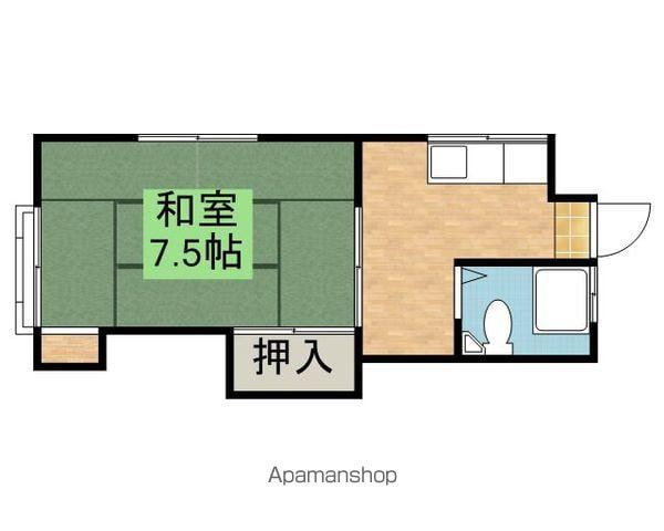 コーポ青葉(1K/2階)の間取り写真