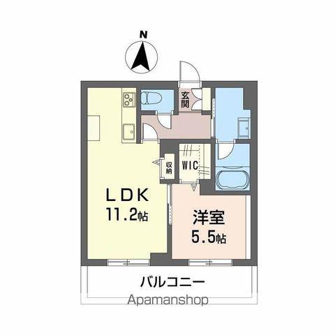 レーベンエイトⅡ(1LDK/2階)の間取り写真