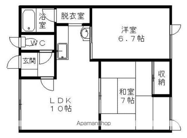 コーポ171(2LDK/2階)の間取り写真