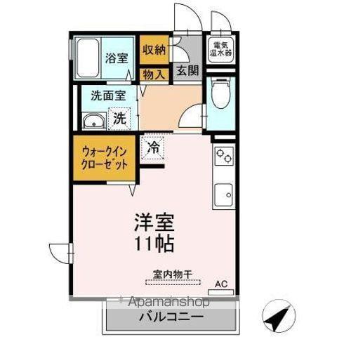 ルシードM(ワンルーム/3階)の間取り写真